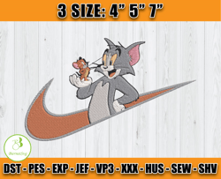 nike tom and jerry embroidery, disney nike embroidery, nike embroidery