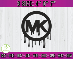 mk logo embroidery, mk embroidery, logo fashion embroidery