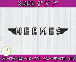 hermes logo embroidery, logo fashion emboridery, embroidery machine