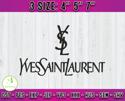 ysl embroidery, logo fashion emboridery, embroidery pattern