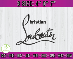 christian louboutin embroidery, logo fashion embroidery, embroidery machine