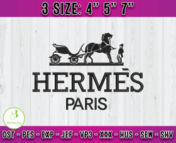 hermes logo embroidery, logo fashion emboridery, embroidery file