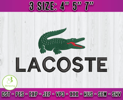 lascoste emboroidery, logo fashion emboridery, embroidery pattern