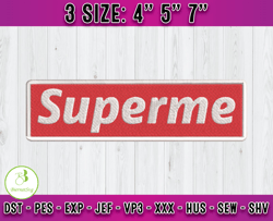 superme embroidery design, logo fashion, embroidery machine