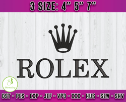 rolex logo embroidery, logo fashion embroidery, embroidery machine x
