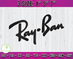 ray ban embroidery, logo fashion embroidery, embroidery machine