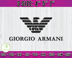 giorgio armani embroidery, armani logo embroideyr, logo fashion embroidery