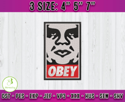 obey embroidery, logo fashion embroidery, embroidery machine