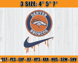 Denver Broncos Nike Embroidery Design, Brand Embroidery, NFL Embroidery File, Logo Shirt 111