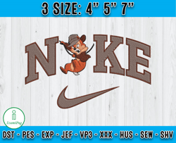 chip x nike embroidery, chip and dale embroidery, disney characters embroidery