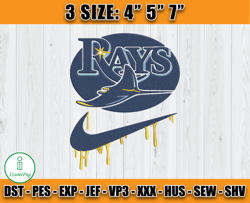 tampa bay rays nike embroidery, nike mlb embroidery, embroidery machine file