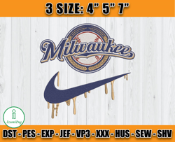 milwaukee brewers embroidery, mlb nike embroidery, embroidery machine x