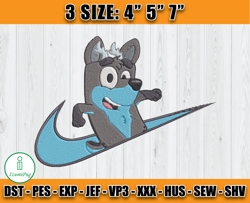 nike bluey embroidery, disney nike embroidery, applique embroidery designs