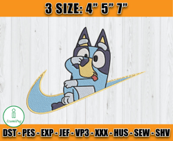 nike bluey embroidery, nike disney embroidery, embroidery design movie