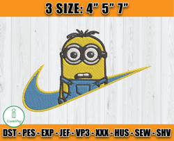 nike minion dave embroidery, nike disney embroidery, embroidery machine design