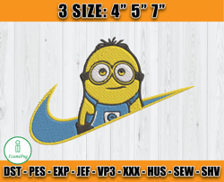 nike minion dave embroidery, nike disney embroidery, minion embroidery x