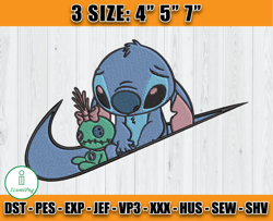 nike stitch embroidery, lilo and stitch embroidery, embroidery design movie x