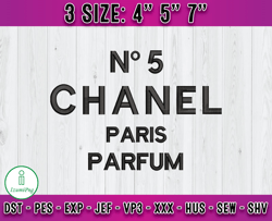 chanel paris parfum embroidery, chanel embroidery, logo fashion embroidery x