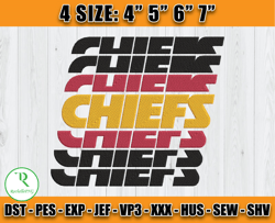 Kansas City Chiefs Embroidery Files, NFL Logo Embroidery Designs, NFL Chiefs, NFL Machine Embroidery