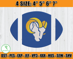 NFL Los Angeles Rams Embroidery Designs, NFL Rams Logo, NFL teams Embroidery Files, Machine Embroidery