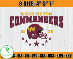 Washington Commanders Football Embroidery Design, Brand Embroidery, NFL Embroidery File, Logo Shirt 48