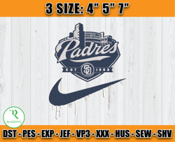 san diego padres embroidery, nike mlb embroidery, embroidery pattern