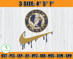 Brewers Embroidery, Nike MLB Embroidery, Embroidery Machine file