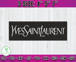 ysl logo emboridery, logo fashion emboridery, embroidery pattern