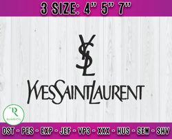 ysl embroidery, logo fashion emboridery, embroidery pattern