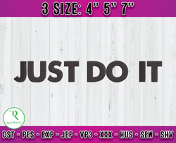 just do it embroidery, embroidery pattern, applique embroidery designs