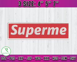 superme embroidery design, logo fashion, embroidery machine