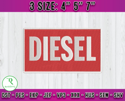 diesel embroidery, logo fashion embroidery, embroidery design file