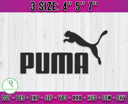 puma embroidery, logo fashion embroidery, embroidery design file