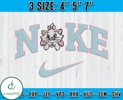 nike x marie embroidery, the aristocats characters embroidery, embroidery file