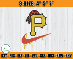 nike pittsburgh pirates , mlb nike embroidery embroidery, embroidery machine file