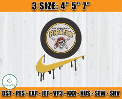 nike pittsburgh pirates embroidery, mlb embroidery, embroidery pattern z