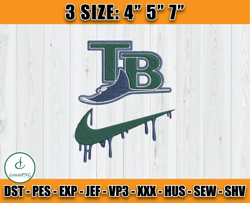 tampa bay rays embroidery, mlb nike embroidery, embroidery pattern x