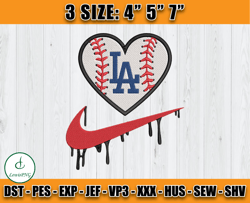 dodgers embroidery, nike mlb embroidery, embroidery machine file z