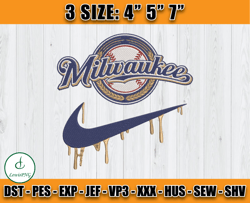 milwaukee brewers embroidery, mlb nike embroidery, embroidery machine