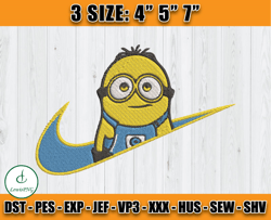 nike minion dave embroidery, nike disney embroidery, minion embroidery