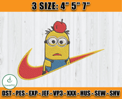 nike minion embroidery, minion embroidery, embroidery pattern x