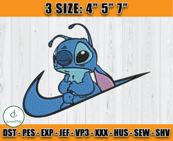 cute stitch embroidery, nike disney embroidery, nike embroidery x