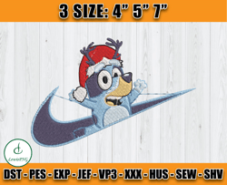 cute bluey embroidery, nike disney embroidery, bluey embroidery z