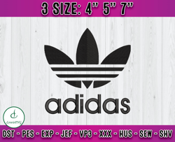 adidas logo embroidery, logo fashion emboridery, embroidery file x