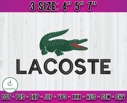 lascoste emboroidery, logo fashion emboridery, embroidery pattern