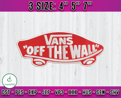 vans off the wall, vans logo embroidery, logo fashion embroidery x