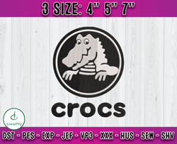 crocs logo embroidery, logo fashion embroidery, embroidery machine