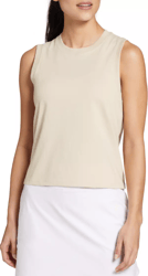 women's cotton muscle tank ,color: sandy slate