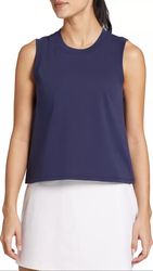 women's cotton muscle tank ,color: inkspot blue