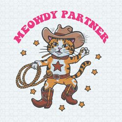 cowboy meowdy partner cat meme svg